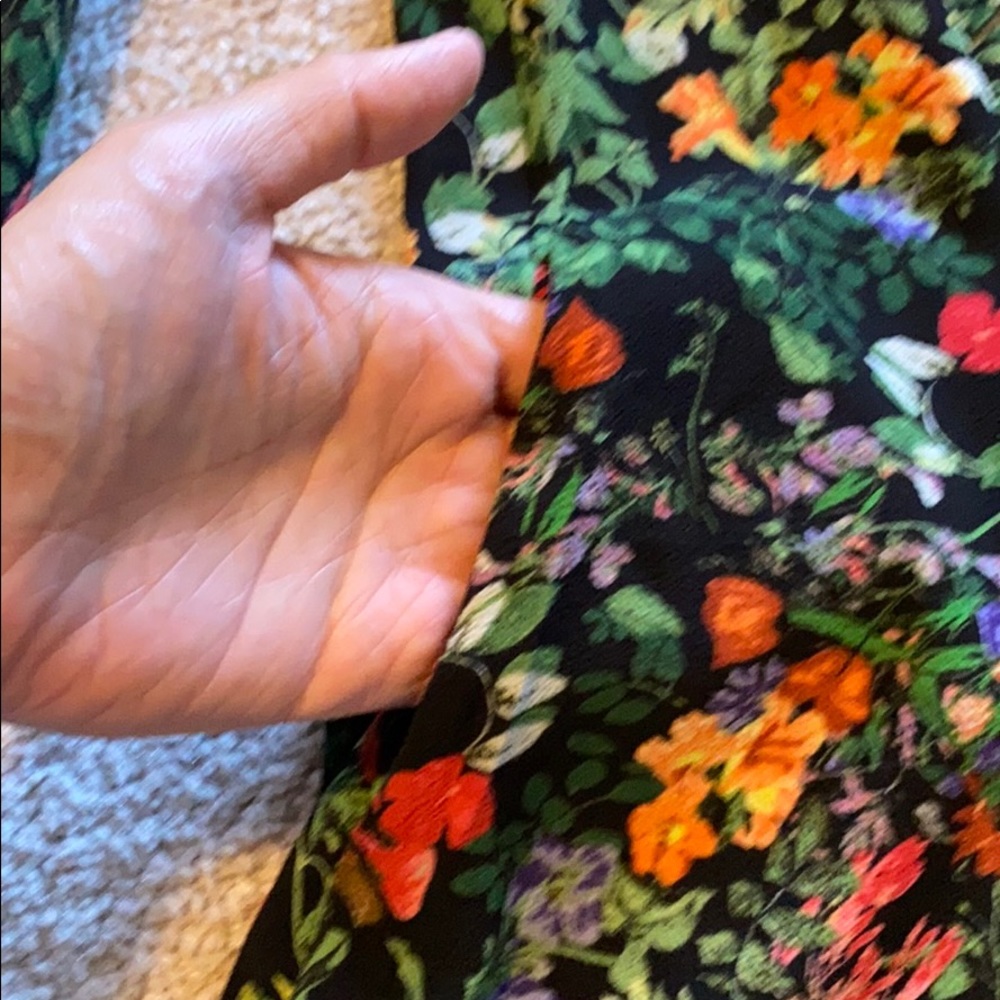 H&M floral tie neck ruffle swing dress in xs - Picture 4 of 7